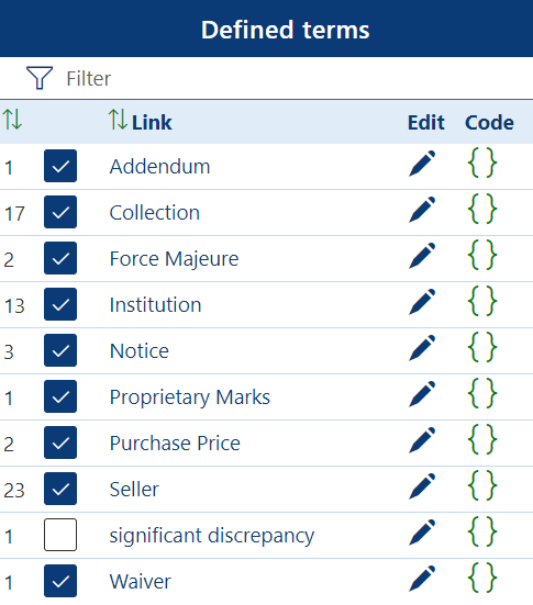 Index Generator format options